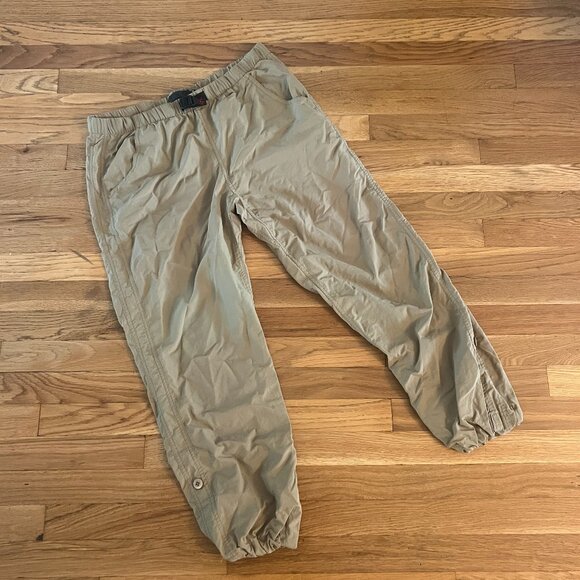 Gramicci 100% Nylon Tan Belted Lightweight Climbing Pants W0112JX - Men's Medium - Picture 1 of 6